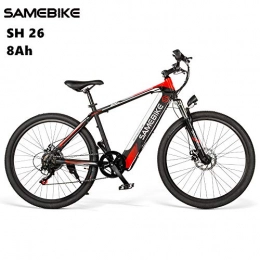 OUXI Bike OUXI SH 26 E-Bike, Electric Mountain Bike 250W Motor 8Ah Lithium Battery Shimano 7 Speed 3 Mode 26" Wheels Electric Bicycle for Adults City Commuting Outdoor Cycling (Black)