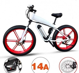 PARTAS Bike PARTAS Travel Convenience A Healthy Trip 48V14AH 400W Powerful Electric Bike 26 '' 4.0 Fat Tire Ebike Shimano 27 Speed Snow MTB Folding Electric Bike (Color : White)