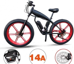 PARTAS Electric Mountain Bike PARTAS Travel Convenience A Healthy Trip 48V14AH 400W Powerful Electric Bike 26 '' 4.0 Fat Tire Ebike Shimano 27 Speed Snow MTB Folding Electric Bike For Adult Female / Male (Color : Black)