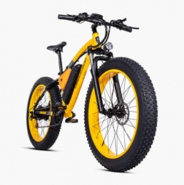 PHASFBJ Bike PHASFBJ 26'' Electric Mountain Bike, E-bike 48V 500W with 21-speed Shimano Transmission System Fat Tire Bike Mountain Snow Ebike Three Working Modes Pedelec City Bike, Yellow