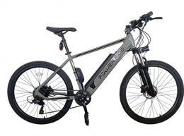 Power-Ride Bike POWER RIDE STORM Electric Mountain Bike - 18" Aluminum Frame, 250W Power Motor, 26" Wheel, Speed 25KMH, Samsung Cell 10.4AH Battery - 21 Speed Shimano TXZ500 Gear Shifters Adult Electric Bike Grey