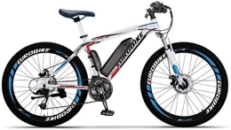 RDJM Electric Mountain Bike RDJM Ebikes, 27 Speeds Mountain Bike, 26 Inch Tire E-Bike Beach Cruiser Mens Sports Mountain Bike, 36V 250W Lithium Battery, Double Disc Brakes Bike (Color : Blue)