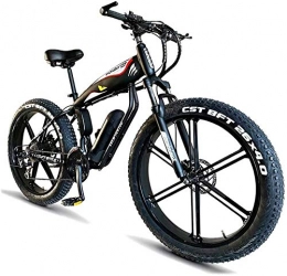 RDJM Electric Mountain Bike RDJM Ebikes, Electric Mountain Bike 400W Upto 25km / h 26inch Fat Tire E-Bike 30 Speeds Beach Cruiser Sports Electric Bikes Lithium Battery Hydraulic Disc Brakes (Color : 48v, Size : 14Ah)