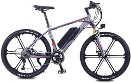 RDJM Electric Mountain Bike RDJM Electric Bike Electric Mountain Bike, 350W 26" Adults Urban E-Bike Removable Lithium Battery 27 Speed Dual Disc Brakes Aluminum Alloy Frame Unisex (Color : Grey, Size : 8AH)