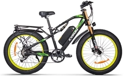 RICH BIT Electric Mountain Bike RICH BIT Electric bike 26 Inch *4.0 Fat tire snow bicycle for Men 48V *17Ah LG / Panasonic li-battery Mountain bike (Green)