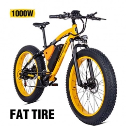 Shengmilo Electric Mountain Bike Shengmilo 1000W Motor 26 Inch Mountain E- Bike, Electric Bicycle, 4 inch Fat Tire (YELLOW)