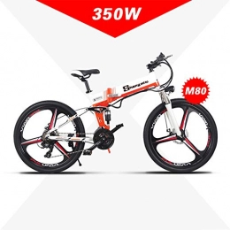 Shengmilo Electric Mountain Bike Shengmilo 500w / 350w Electric mountain bike 12.8ah Mens ebike Folding mtb bicycle Shimano 21speeds (orange 350w)