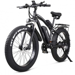 Shengmilo Electric Mountain Bike shengmilo Ebike 1000W Fat tire 26" inch e-bike 48V 13A battery Mountain Bike Electric Bike with 21-speed Hydraulic disc brakes (black)