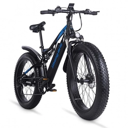 Shengmilo Electric Mountain Bike Shengmilo MX03 Fat Tire Electric Bike for Adults Men 26 inch Mountain Bike Removable Battery Waterproof 48V17AH Ebike