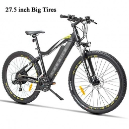 SHI PAO Electric Mountain Bike SHI PAO Electric Mountain Bike with 48V 400W Motor, 27.5inch Big Tires, E-bike Citybike Commuter Bike with 48V 13Ah Removable Battery, Shimano 21 Speed Gear, Five-speed Shift for Men Women Adults