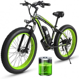 SXTR Bike SXTR 26'' Electric Mountain Bike with Removable Large Capacity Lithium-Ion Battery (48V 8Ah 350W 500W 1000W), Electric Bike 21 Speed Gear and three Working Modes (Green)