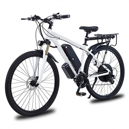 TERLEIA Bike TERLEIA Electric Bike 1000W Motor Double Disc Brakes City Commute Ebike 29" Adults Electric Mountain Bicycle 21 Speed Removable Lithium Battery E-Bike, White, 48V 13Ah