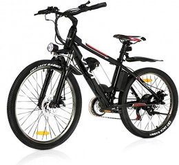 Vivi Electric Mountain Bike VIVI Electric Mountain Bike 350W 26" 36V 10.4Ah Removable Battery E-Bike 25MPH 21 Speed Gears Adult E-Bike Commuter Bike (black)