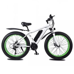 XILANPU Electric Mountain Bike XILANPU Electric Bicycle, 26-Inch Aluminum Alloy ATV 36V350W Snowmobile 4.0 Tire Lithium Battery Electric Vehicle, White, 13AH