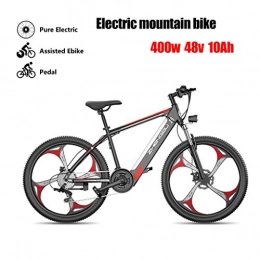 ZJGZDCP Electric Mountain Bike ZJGZDCP Adult Electric Mountain Bike 400W Ebike Electric Bicycle City Adults E-bike 10Ah Battery 27 Speed Gears With Lithium-Ion Battery City Commute Mountain E-Bike