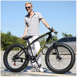 ATRNA Fat Tyre Mountain Bike 24 / 26 Inch Mountain Bikes, Fat Tire Mountain Trail Bike, Dual Disc Brake Bicycle, High-carbon Steel Frame for Teens of Adults Men And Women