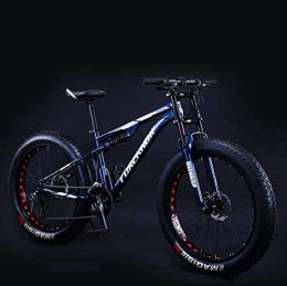 24Inch Fat Tire Mountain Bike, Double Disc Brake Cruiser Bicycle, All Terrain Damping Beach Snow Offroad Bikes, 4.0 Wide Wheels,A,21 speed