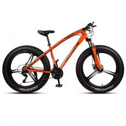 NOLOGO Bike 26 Inches Mountain Bikes, Fat Tire Variable Speed Bicycle, High-carbon Steel Frame Hardtail Mountain Bike With Dual Disc Brake, 3 Spoke (Color : 21 speed)