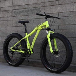 Abrahmliy Bike Abrahmliy Fat Tire Mountain Bike Mens 26 Inch Adult Snow Bike Double Disc Brake Cruiser Bikes Beach Bicycle 4.0 Wide Wheels-Green_21 speed