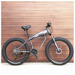 ACDRX Bike ACDRX Mountain Bikes Beach 26 Inch 24 Speeds, Sport Bike Fat Tire Aluminum Alloy, MTB Front Suspension Double Disc Brake, Beach Mountain Trail Bicycle All-Terrain, Gray