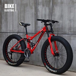 ANGEELEE Bike ANGEELEE Bicycle 26 inch MTB Top Fat Wheel Motorbike / Fat Bike / Fat Tire Mountain Bike Beach Cruiser Snow Bike Big Tire Bicycle 21 Speed Fat Bikes for Adults Orange 26IN-24IN_Red