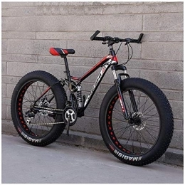 Aoyo Bike Aoyo Mountain Bikes, 26 Inch Fat Tire Hardtail Mountain Bike, Dual Suspension Frame And Suspension Fork All Terrain Mountain Bike, 7 / 21 / 24 / 27 Speed, 26 Inches 7 Speeds