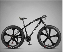 Aoyo Bike Aoyo Mountain Bikes, Bike, Adult, Mountain Bike, 26 Inch 21 Speeds, Fat Tire, Bike, Front Suspension, Double Disc Brake, Bicycles, High Carbon Steel, Black 5 Spoke, Outroad, Mtb, (Color : Black)