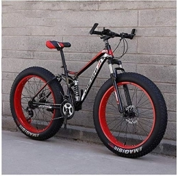 Aoyo Bike Aoyo Mountain Bikes, High-Carbon Steel Frame, Dual Disc Brake Full Dual Suspension Mountain Bike, All Terrain Bicycle, Anti-Slip Bikes, 24 Inch 7 / 21 / 24 / 27 Speed, 26 Inches 24 Speeds