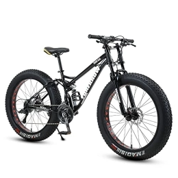 Bananaww Bike Bananaww 24 / 26 * 4.0 Inch Thick Wheel Premium Mountain Bike - Adult Fat Tire Mountain Trail Bike for Boys, Girls, Men and Women - 7 / 21 / 24 / 27 / 30 Speed Gear, High-carbon Steel Frame