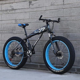 Chenbz Fat Tyre Mountain Bike Chenbz Outdoor sports Mountain Bike, 24" / 26" Big Wheel Snow Bike, 21Speed Dual Disc Brake, Strong ShockAbsorbing Front Fork, Outdoor OffRoad Beach Bike (Color : E, Size : 24 inch)