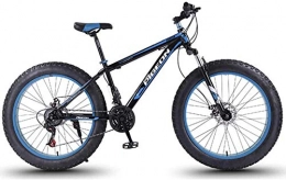 DIMPLEYA 24 Speed Mountain Bikes, 27.5 Inch Fat Tire Mountain Trail Bike, High-carbon Frame, Men's Womens All Terrain Mountain Bike with Dual Disc Brake,Blue