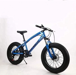 WJSW Bike Fat Tire Mens Mountain Bike, Double Disc Brake / High-Carbon Steel Frame Bikes, Beach Snowmobile Bicycle, 24 inch Wheels