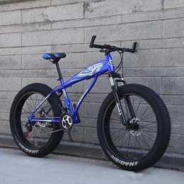 GAOLIQIN Fat Tyre Mountain Bike GAOLIQIN Mountain Bike, 24" / 26" Big Wheel Snow Bike, 21-Speed Dual Disc Brake, Strong Shock-Absorbing Front Fork, Outdoor Off-Road Beach Bike, A, 24 inch