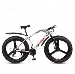 GASLIKE Bike GASLIKE 26 Inch Bicycle Mountain Bike for Adult Men Women, Fat Tire MTB Bike, Dual Disc Brake, Hardtail High-Carbon Steel Frame, B, 21 speed