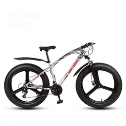 GASLIKE Bike GASLIKE 26 Inch Fat Tire Mountain Bike Bicycle for Adults, Hardtail MTB Bike, High Carbon Steel Frame Suspension Fork, Double Disc Brake, A, 21 speed