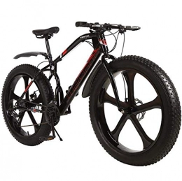 GASLIKE Bike GASLIKE Mountain Bike Bicycle, 26 Inch Wheels Fat Tire MTB Bike Hardtail, High-Carbon Steel Frame, Dual Disc Brake, A, 24 speed