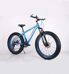 GASLIKE Bike GASLIKE Upgraded Version Fat Tire Mens Mountain Bike, Double Disc Brake / High-Carbon Steel Frame Cruiser Bikes 7 Speed, Beach Snowmobile Bicycle 24-26 inch Wheels, G, 24inch