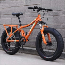 giyiohok Bike giyiohok Women Hardtail Mountain Trail Bike 20 Inch with Dual Disc Brake Girls All Terrain Anti-Slip Front Suspension Fat Tire High-carbon Steel Bicycle-24 Speed_Orange