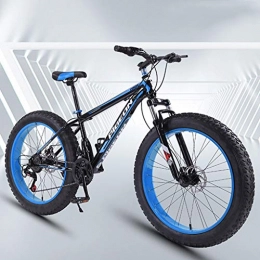 JLFSDB Bike JLFSDB Mountain Bike, 26'' Wheel Bicycles 24 Speeds MTB Lightweight Carbon Steel Frame Disc Brake Front Suspension (Color : Blue)