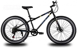 Leifeng Tower Fat Tyre Mountain Bike Leifeng Tower Lightweight 26 Inch Wheels Mountain Bike for Adults, Fat Tire Hardtail Bike Bicycle, High-Carbon Steel Frame, Dual Disc Brake Inventory clearance (Color : Black, Size : 21 speed)