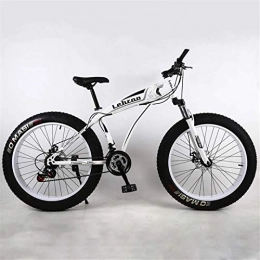 Leifeng Tower Fat Tyre Mountain Bike Leifeng Tower Lightweight Fat Tire Adult Mountain Bike, Lightweight High-Carbon Steel Frame Cruiser Bikes, Beach Snowmobile Mens Bicycle, Double Disc Brake 26 Inch Wheels Inventory clearance