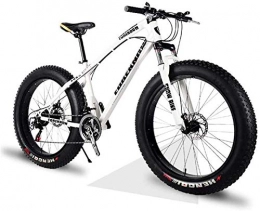 Leifeng Tower Fat Tyre Mountain Bike Leifeng Tower Lightweight Fat Tire Mountain Bike Mens, Beach Bike, Double Disc Brake 20 Inch Cruiser Bikes, 4.0 wide Wheels, Adult Snow Bicycle Inventory clearance (Color : White, Size : 7speed)