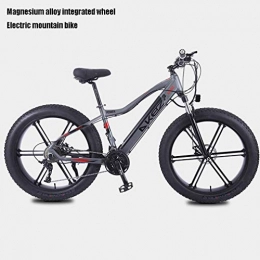 LFEWOZ Fat Tyre Mountain Bike LFEWOZ Lightweight Adult Fat Tire Electric Mountain Bike for Adult Men And Women, Beach Snow Bike Cruiser Bikes