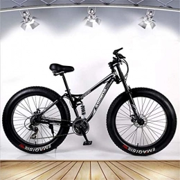 Leifeng Tower Fat Tyre Mountain Bike Lightweight Adult Fat Tire Mountain Bike, All-Terrain Suspension Snow Bikes, Double Disc Brake Beach Cruiser Bicycle, 26 Inch Wheels, 21Speed Men Women General Purpose Inventory clearance