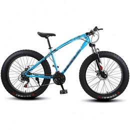 LINGYUN Fat Tyre Mountain Bike LINGYUN 4 in Fat Tire Mountain Bikes, 26 Inch Double Disc Brake Bicycles, 7 / 21 / 24 / 27 Speed, Men Women Student Variable Speed Bike, Maximum load 200kg, 21 speed