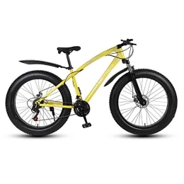 LIUCHUNYANSH Fat Tyre Mountain Bike LIUCHUNYANSH Off-road Bike Bicycle MTB Adult Beach Bike Snowmobile Bicycles Mountain Bikes For Men And Women 26IN Wheels Double Disc Brake (Color : Yellow, Size : 27 speed)