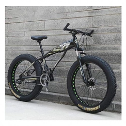 LIYONG Super bike! Cross the mountains! Adult Mountain Bikes, Boys Girls Fat Tire Mountain Trail Bike, Dual Disc Brake Hardtail Mountain Bike, High-carbon Steel Frame -SD004