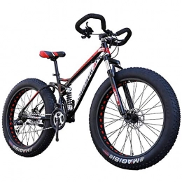 LYRWISHJD Bike LYRWISHJD 4.0 Fat Tire Mountain Bike Snow Bike High Carbon Steel Frame Central Shock Absorber Adjustable Seat Height Exercise Bikes 24 Inch-27 Speed Black (Size : 26 inch, 速度 Speed : 27 Speed)