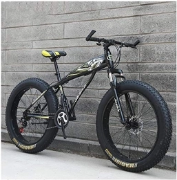 Lyyy Bike Lyyy Adult Mountain Bikes, Boys Girls Fat Tire Mountain Trail Bike, Dual Disc Brake Hardtail Mountain Bike, High-carbon Steel Frame, Bicycle YCHAOYUE (Color : Yellow B, Size : 24 Inch 21 Speed)