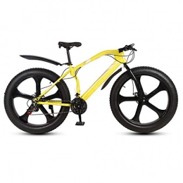 RNNTK Fat Tyre Mountain Bike Men Double Disc Brake Fat Bike Outroad Mountain Bike, RNNTK Wide Tire Off-road Variable Speed Bicycle Adult Mountain Bicycle, A Variety Of Colors Men And Women O -27 Speed -26 Inches